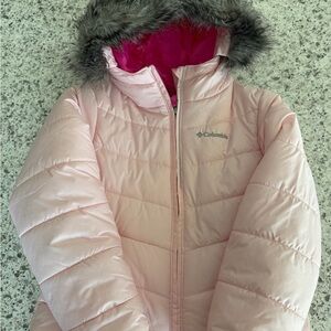 Columbia Light Pink Jacket with Hood